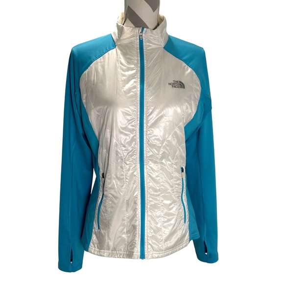 The North Face Flight Series Womens Training Jacket Teal Pearl White Full Zip L - Picture 1 of 10